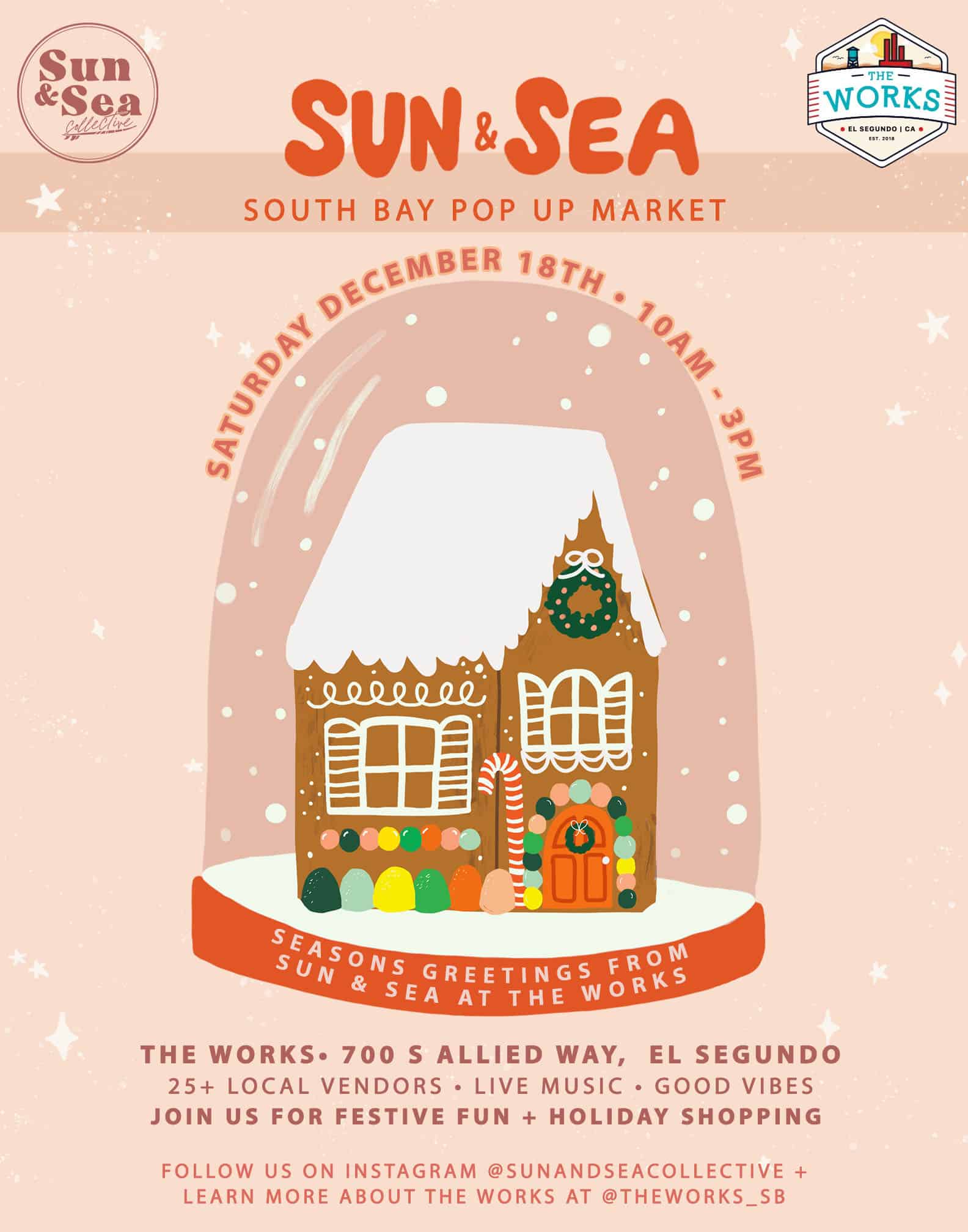 Sun & Sea Holiday Pup Up Market at The Works in Southbay